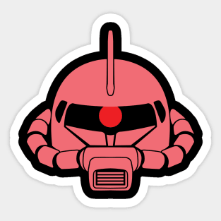 "Zaku II" in Char Red, Stencil Sticker